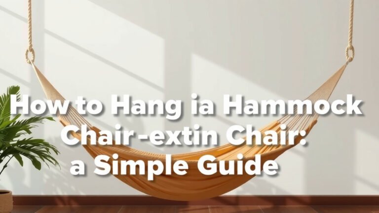 How to Hang a Hammock Chair: A Simple Guide