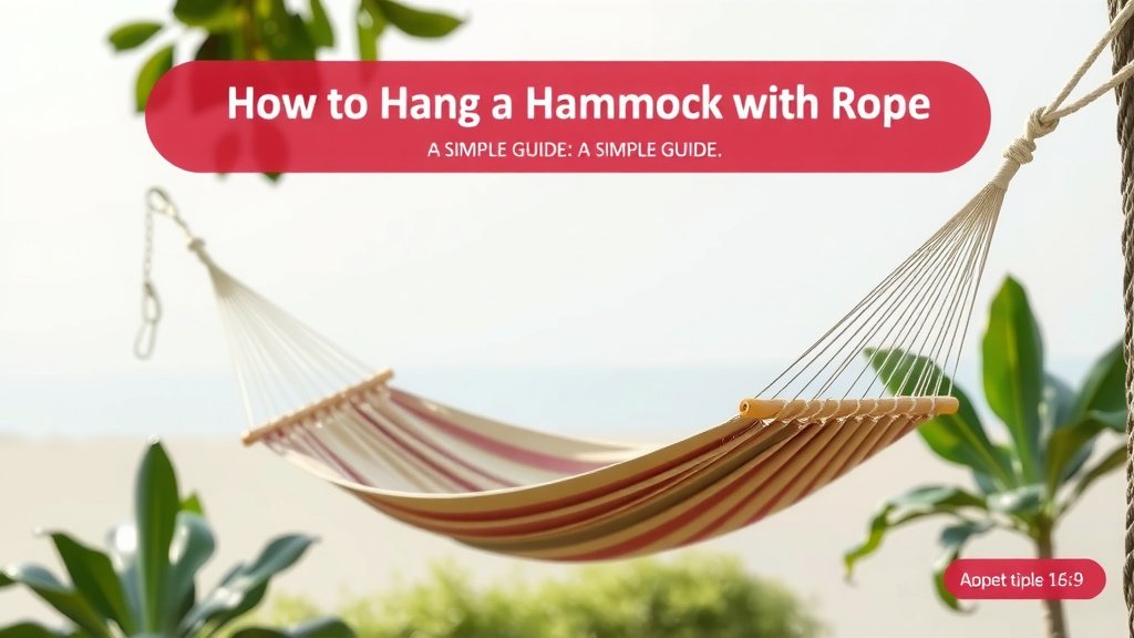Your Guide to Hanging a Hammock with Rope