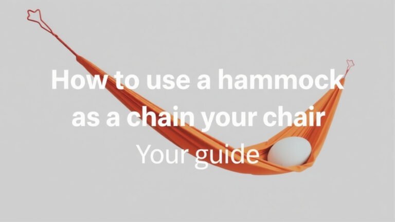 How to Use a Hammock as a Chair: Your Guide