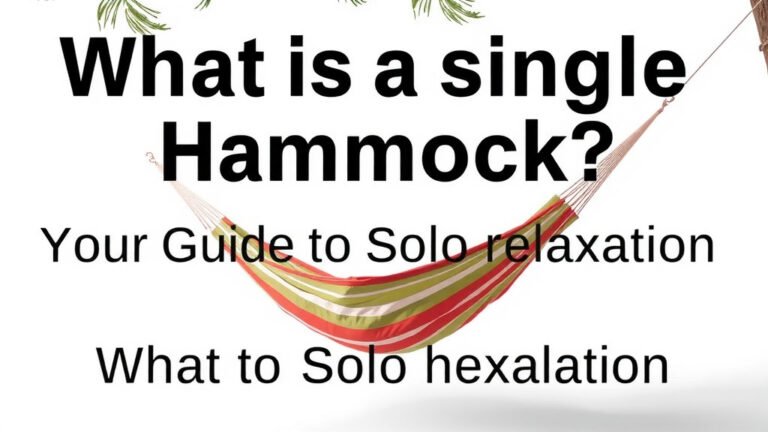 What is a Single Hammock? Your Guide to Solo Relaxation