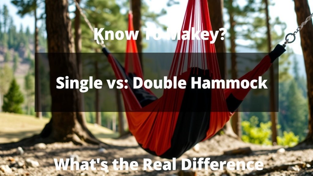 Understanding Single vs. Double Hammock Differences