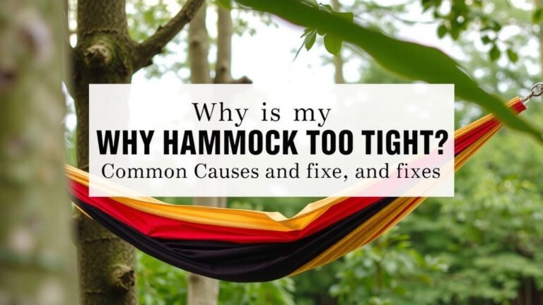 Why Is My Hammock Too Tight? Common Causes and Fixes