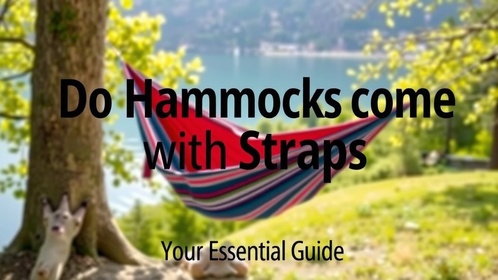 Do Hammocks Come With Straps? Your Essential Guide