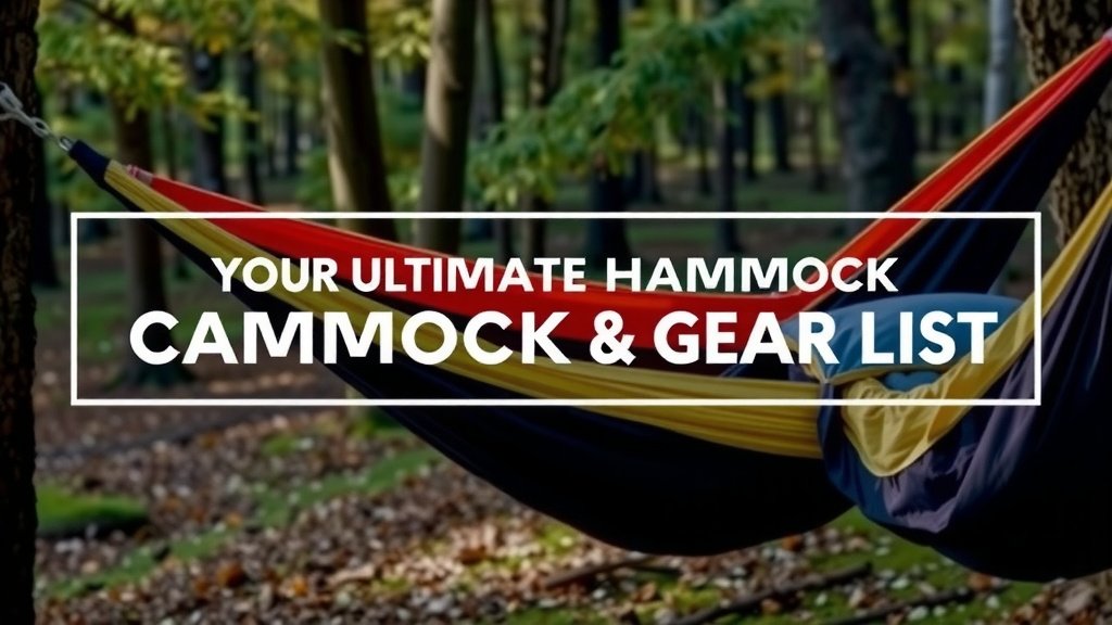 Your Ultimate Hammock Camping Gear List