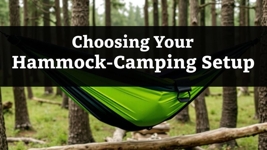 Choosing Your Hammock Camping Setup