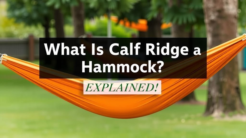 What Is Calf Ridge on a Hammock? Explained