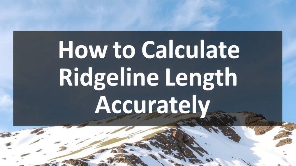 How to Calculate Ridgeline Length Accurately