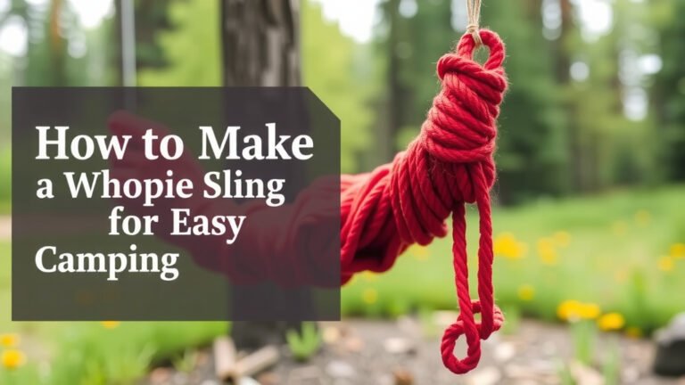 How to Make a Whoopie Sling for Easy Camping