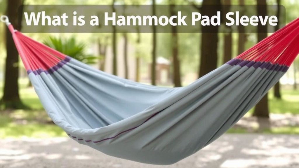 Why Your Hammock Pad Needs a Sleeve